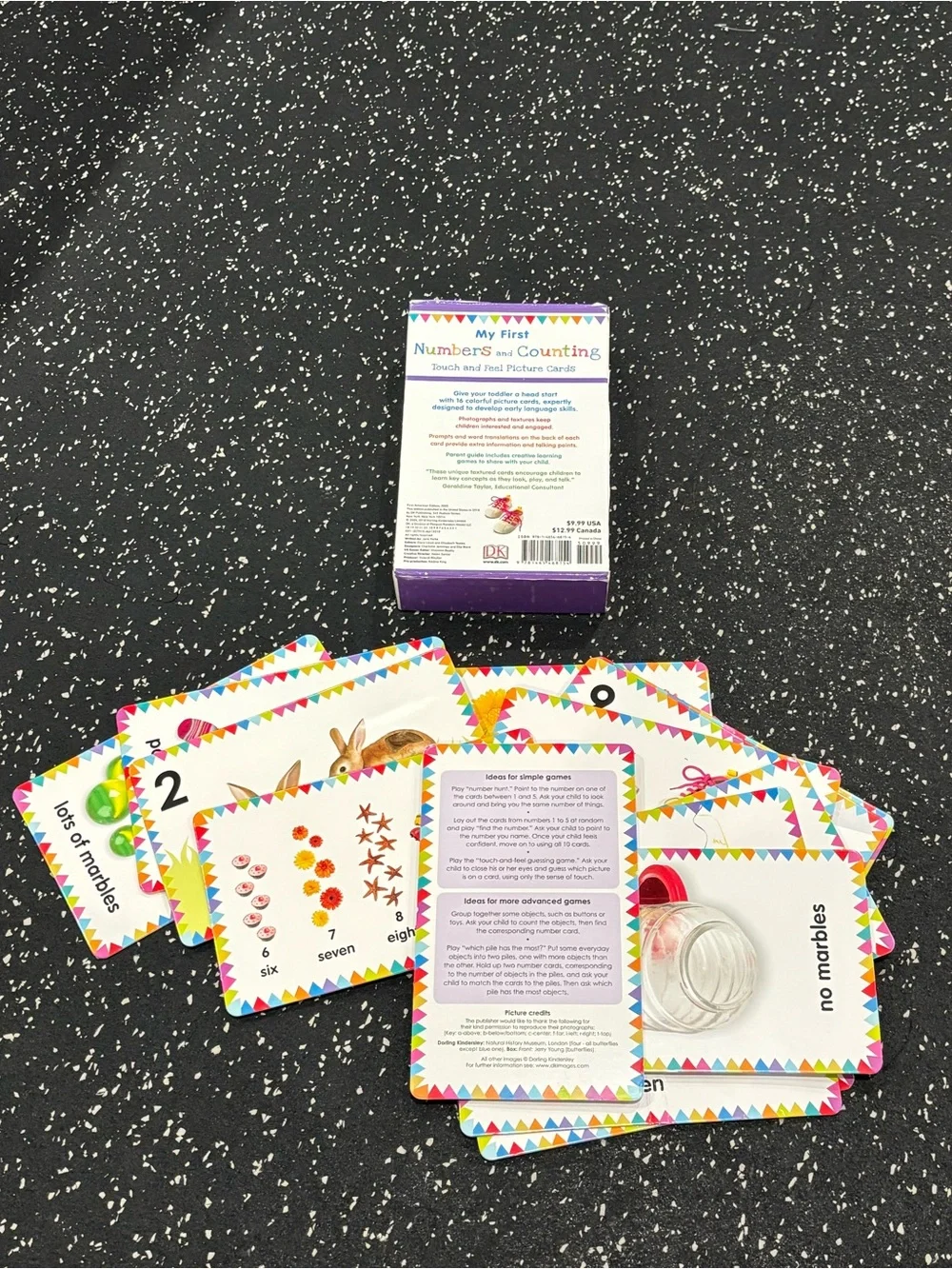 Toddler Learning Game Lot ThinkFun Roll & Play Sophie ABC Numbers Flash Cards
